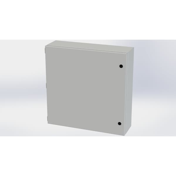 1/4 Turn Latch Electrical Enclosures, 20 in H, 6 in D, 20 in W, NEMA 3R, 4, 12, 13, Carbon Steel
